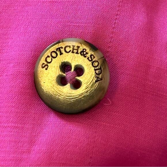 Scotch and Soda Paradise Social Double Breasted Blazer Hot Pink Small - Picture 11 of 16